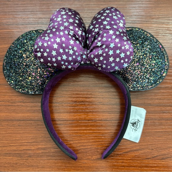 Disney Parks 2020 Minnie Ears Headband Midnight Magic Sparkle Celestial EUC - Picture 1 of 10